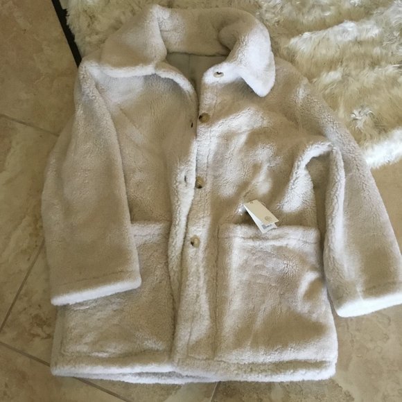 Tory Burch shearling Reversible jacket size XL New